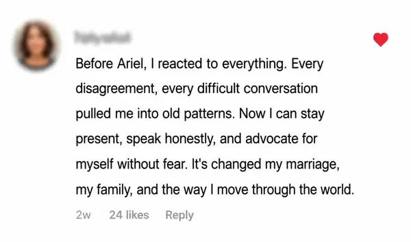 Testimonial from a Woman Revealed member