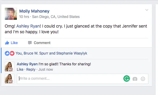 Screenshot: Molly and Jennifer, on working with Ashley