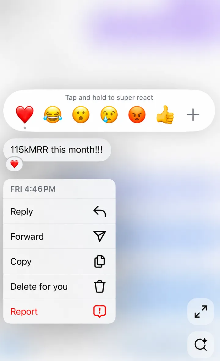 Client message: 115k MRR this month